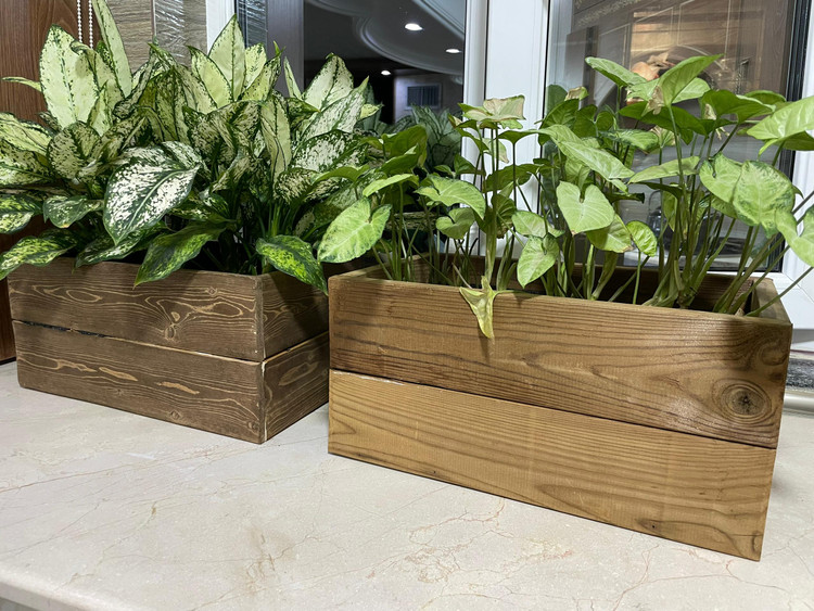 فلاور باکس گلدان چوبی