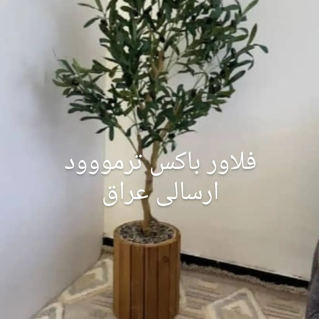 گلدان ترمووود گرد و مربعی مخصوص گل ها و درختچه مصنوعی