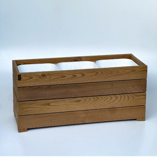 گلدان ترموود مستطیلی با گلدان پلاستیکی مدلL90