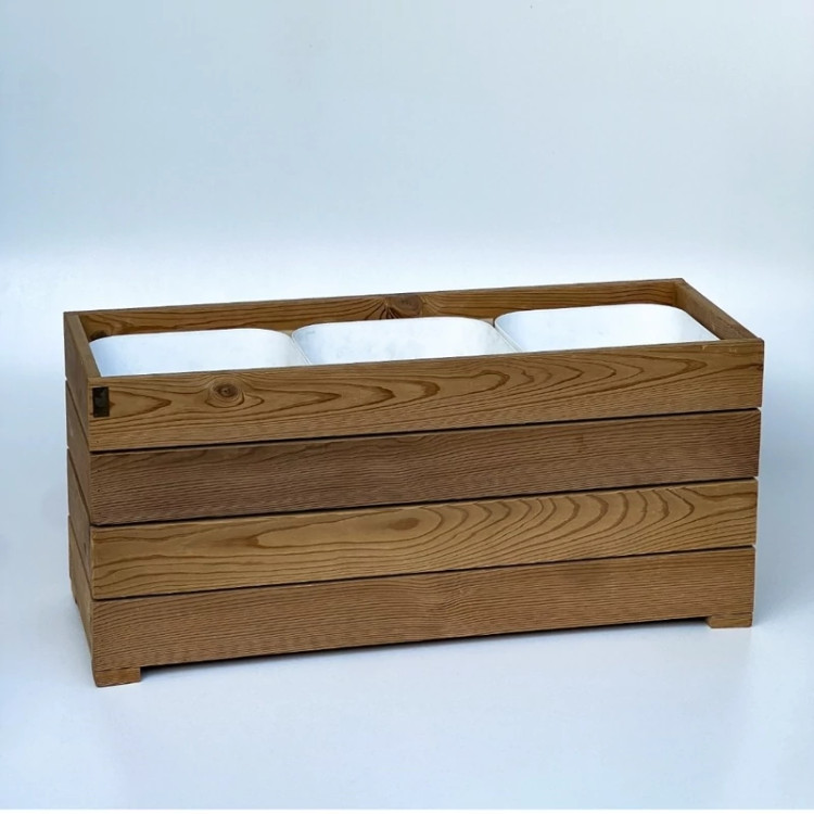 گلدان ترموود مستطیلی با گلدان پلاستیکی مدلL90