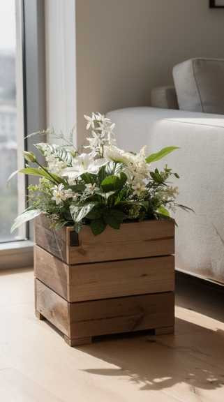 گلدان فانتزی چوبی ترموود با کیفیت بالاallمدل ضد اب لوکس