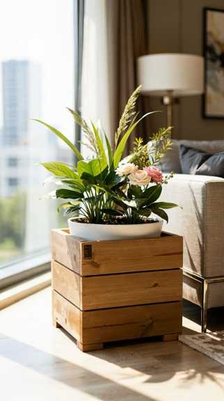 قیمت و خرید گلدان ترموود با گلدان پلاستیکی