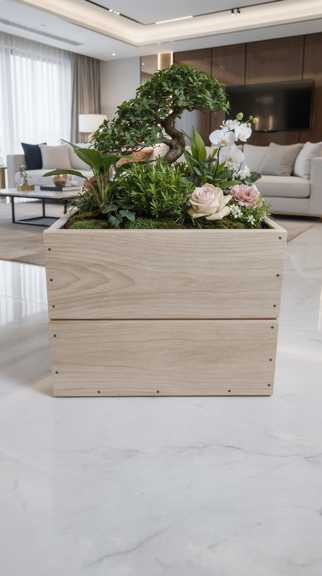 قیمت گلدان بنسای چوبی