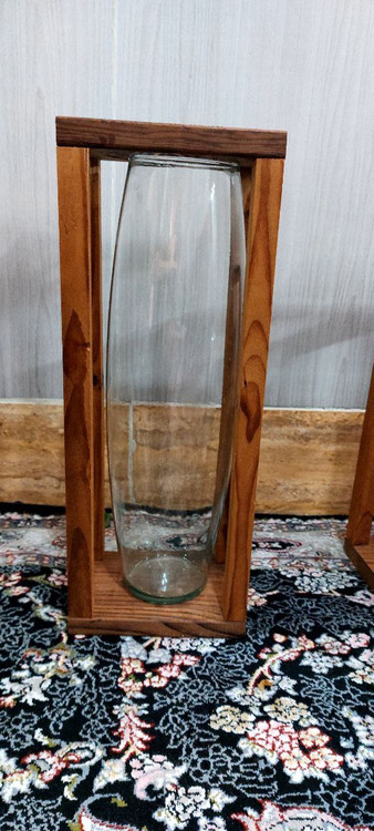 خرید گلدان چوبی