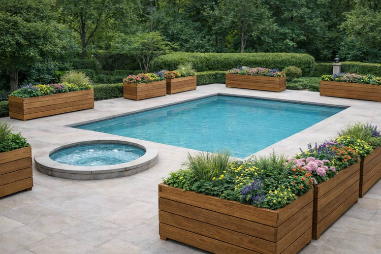 گلدان چوبی ترموود