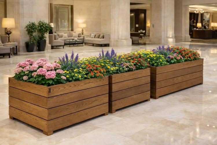 فلاور باکس چوبی