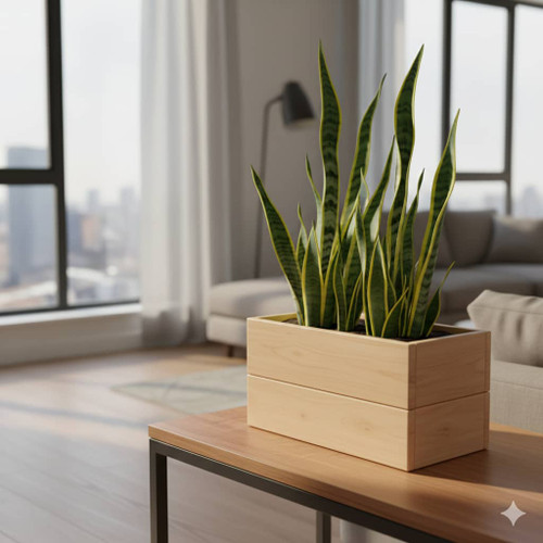 گلدان رو میزی چوبی