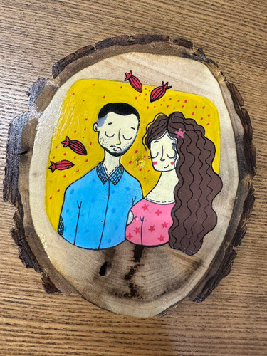 نقاشی روی چوب