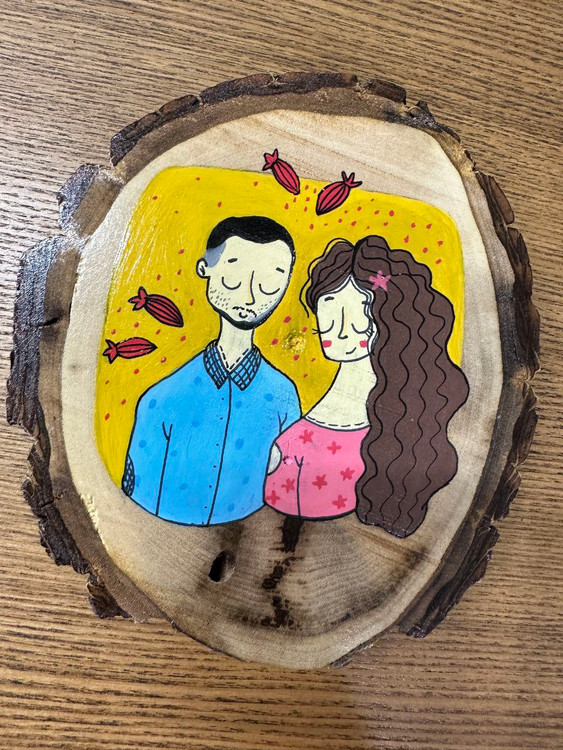 نقاشی روی چوب