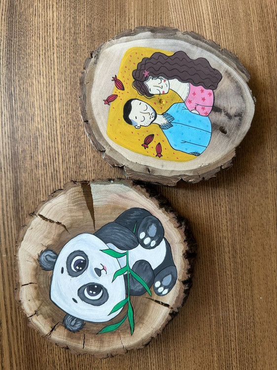 نقاشی روی چوب